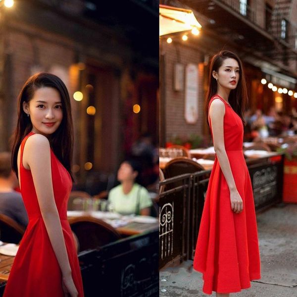 glamorous backless sleeveless scoop neckline tea length red evening party dresses beach party maxi dress simple prom dress ing, Black
glamorous backless sleeveless scoop neckline tea length red evening party dresses beach party maxi dress simple prom dress ing, Black