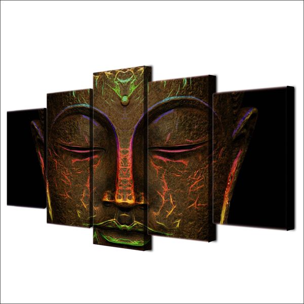 5 pcs/set canvas pictures hd prints wall art metal buddha face paintings for living room home decor modular pictures
5 pcs/set canvas pictures hd prints wall art metal buddha face paintings for living room home decor modular pictures