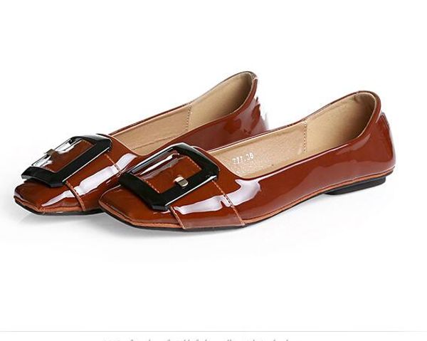 women elegant patent leather square toes shoes ladies shallow mouth single shoes flat loafers women wedding shoes women pumps, Black
women elegant patent leather square toes shoes ladies shallow mouth single shoes flat loafers women wedding shoes women pumps, Black
