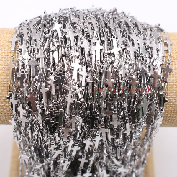 new 5meter /lot wholesale jewelry finding chain silver stainless steel strong cross chain marking women men fashion bling 
new 5meter /lot wholesale jewelry finding chain silver stainless steel strong cross chain marking women men fashion bling