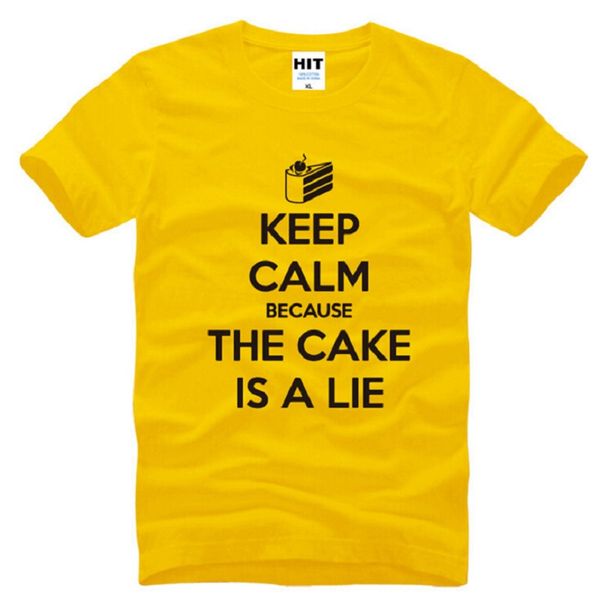 new keep calm because the cake is a lie t shirts men cotton short sleeve portal 2 men's t-shirt summer style male tee shirt, White;black
new keep calm because the cake is a lie t shirts men cotton short sleeve portal 2 men's t-shirt summer style male tee shirt, White;black