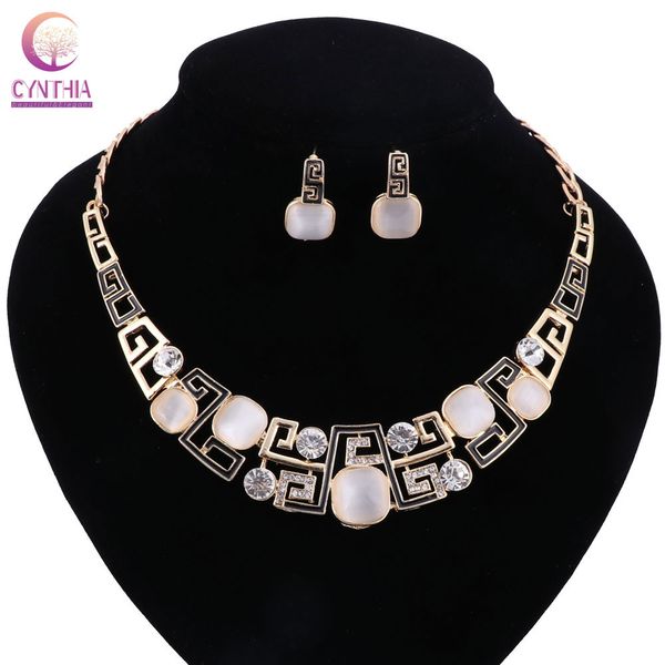 2020 women jewelry sets gold silver plated statement necklace for party wedding trendy boho crystal fashion necklace with earrings, Black
2020 women jewelry sets gold silver plated statement necklace for party wedding trendy boho crystal fashion necklace with earrings, Black