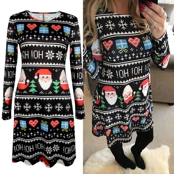 15PCS S-5XL Ladies A-Line Long Sleeved Christmas Print Flared A-Line Skater Short Dress Womens Cocktail Party Swing Dresses Clubwear
15PCS S-5XL Ladies A-Line Long Sleeved Christmas Print Flared A-Line Skater Short Dress Womens Cocktail Party Swing Dresses Clubwear