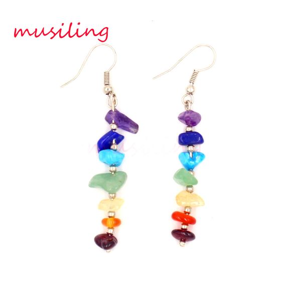 dangling earrings 7 color chakra long earring drop christmas gem stone ear accessories for women charms jewelry, Silver
dangling earrings 7 color chakra long earring drop christmas gem stone ear accessories for women charms jewelry, Silver