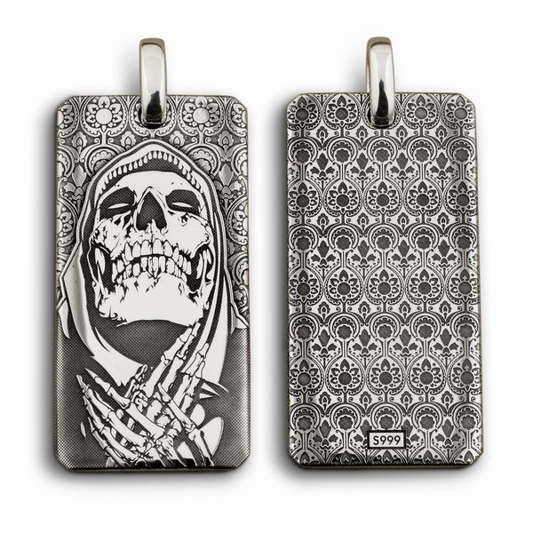 high details deep laser engraved 999 pure silver praying skull dogtag mens biker rock punk pendant 9x028s just pendant
high details deep laser engraved 999 pure silver praying skull dogtag mens biker rock punk pendant 9x028s just pendant