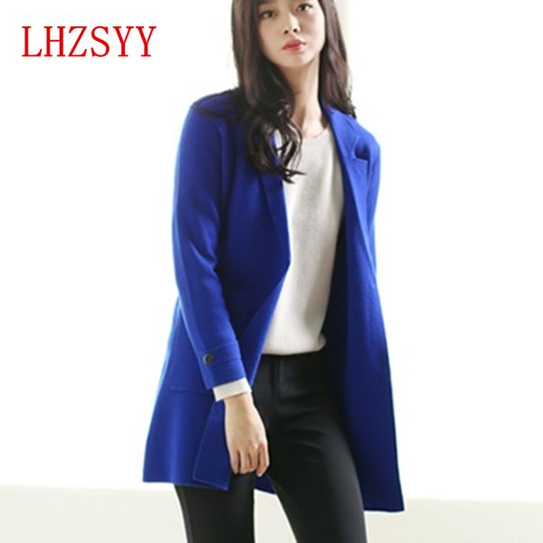 wholesale- women's autumn and winter new cashmere blended cardigan wool coat thick female leisure knitting cardigan wool sweater, White;black
wholesale- women's autumn and winter new cashmere blended cardigan wool coat thick female leisure knitting cardigan wool sweater, White;black