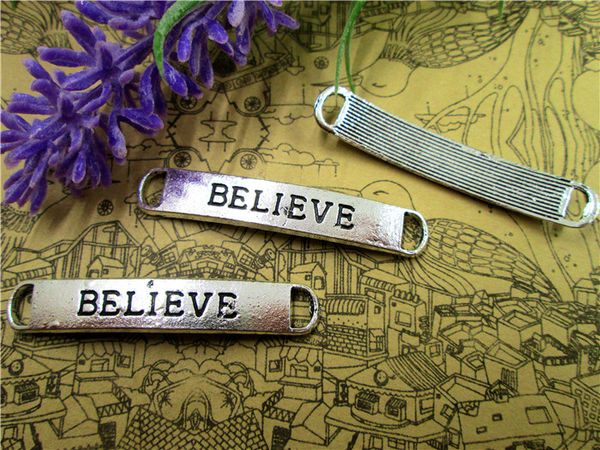 30pcs--believe charm,antique tibetan silver believe charm pendants,believe connector 50x8mm, Bronze;silver
30pcs--believe charm,antique tibetan silver believe charm pendants,believe connector 50x8mm, Bronze;silver