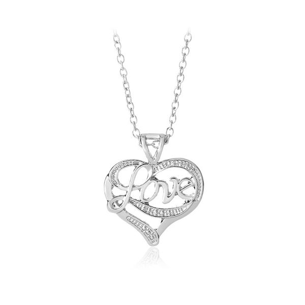 fashion jewelry i love you heart-shaped pendant necklace charm personalized jewelry valentine's day gift, Silver
fashion jewelry i love you heart-shaped pendant necklace charm personalized jewelry valentine's day gift, Silver