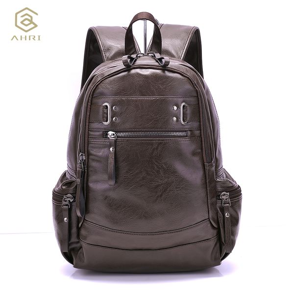 wholesale- ahri backpacks for men bag pu black leather men's shoulder bags fashion male business casual boy vintage men backpack school
wholesale- ahri backpacks for men bag pu black leather men's shoulder bags fashion male business casual boy vintage men backpack school