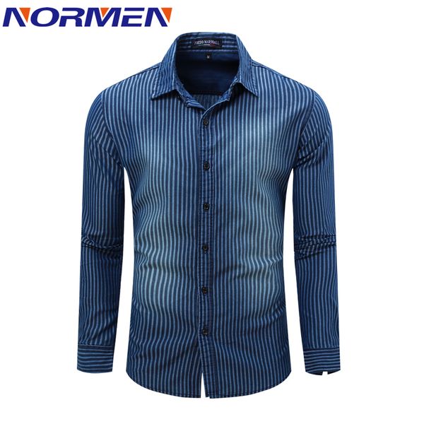 wholesale- normen brand men's casual denim shirt fashion striped shirt men camisa masculina camisa social masculina chemise homme camis, White;black
wholesale- normen brand men's casual denim shirt fashion striped shirt men camisa masculina camisa social masculina chemise homme camis, White;black