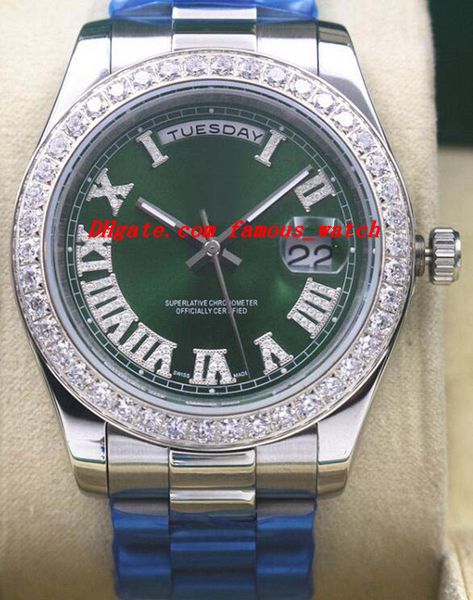 luxury watches mens platinum stainless steel bracelet green dial diamond roman numerals automatic fashion men's watch wristwatch, Slivery;brown
luxury watches mens platinum stainless steel bracelet green dial diamond roman numerals automatic fashion men's watch wristwatch, Slivery;brown