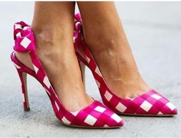 2017 new arrival women mixed color high heels pointed toe bowtie pumps dress shoes women thin heel wedding shoes grid print heeled, Black
2017 new arrival women mixed color high heels pointed toe bowtie pumps dress shoes women thin heel wedding shoes grid print heeled, Black