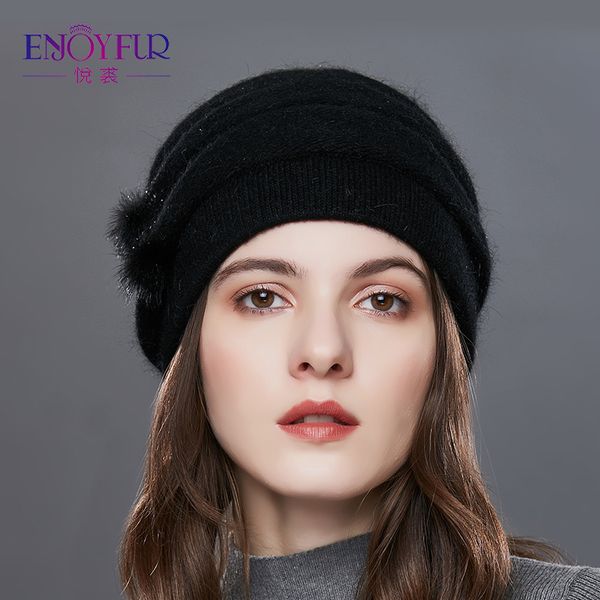 enjoyfur cashmere pompom beanies winter hats caps stripe knitted wool hat women fashion lady middle -aged cap rhinestones thick beanie, Blue;gray
enjoyfur cashmere pompom beanies winter hats caps stripe knitted wool hat women fashion lady middle -aged cap rhinestones thick beanie, Blue;gray