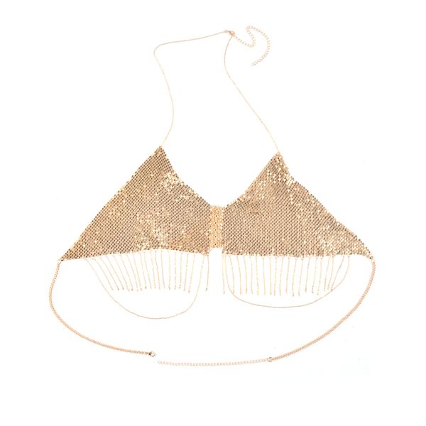 idealway women gold silver sequins bikini bra necklace statement hollow body chain beach jewelry accessories
idealway women gold silver sequins bikini bra necklace statement hollow body chain beach jewelry accessories