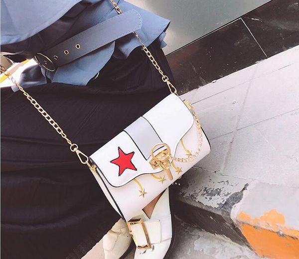 2017. leisure fashion bag. five-pointed star. small. mini. metal chain. women's bags. pu. soft. cross body.shoulder bags
2017. leisure fashion bag. five-pointed star. small. mini. metal chain. women's bags. pu. soft. cross body.shoulder bags