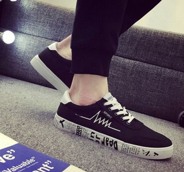 men's shoes. summer autumn. and spring, pattern. casual student. shoes. 2017. bottomed flat ventilation. new fashion canvas ogolv, Black
men's shoes. summer autumn. and spring, pattern. casual student. shoes. 2017. bottomed flat ventilation. new fashion canvas ogolv, Black