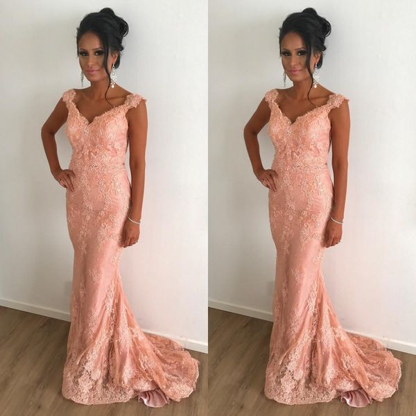 v neck mermaid prom dresses sleeveless beads lace applique zipper back evening party dresses new elegant tulle sweep train evening dress, Black
v neck mermaid prom dresses sleeveless beads lace applique zipper back evening party dresses new elegant tulle sweep train evening dress, Black