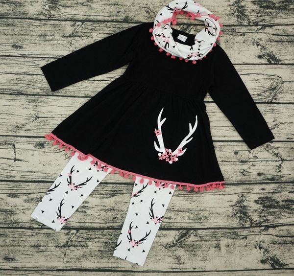 fall baby girl clothes kids boutique clothing sets girls scarf + tassel long sleeve dress black top + pants childrens outfits 3 piece cotton
fall baby girl clothes kids boutique clothing sets girls scarf + tassel long sleeve dress black top + pants childrens outfits 3 piece cotton
