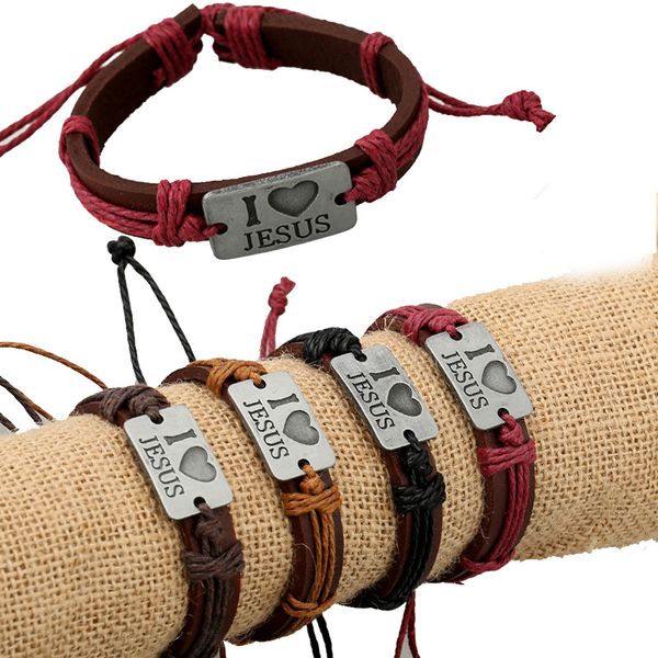 wholesale 4pcs/lot i love jesus men bracelets handmade braided tribal bangle women leather bracelet jewelry, Golden;silver
wholesale 4pcs/lot i love jesus men bracelets handmade braided tribal bangle women leather bracelet jewelry, Golden;silver