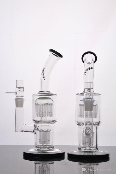 Image of Real photo percolator bong glass water pipes glass bongs recycler oil rigs glass oil rigs bong bubbler toro 18 mm joint thick