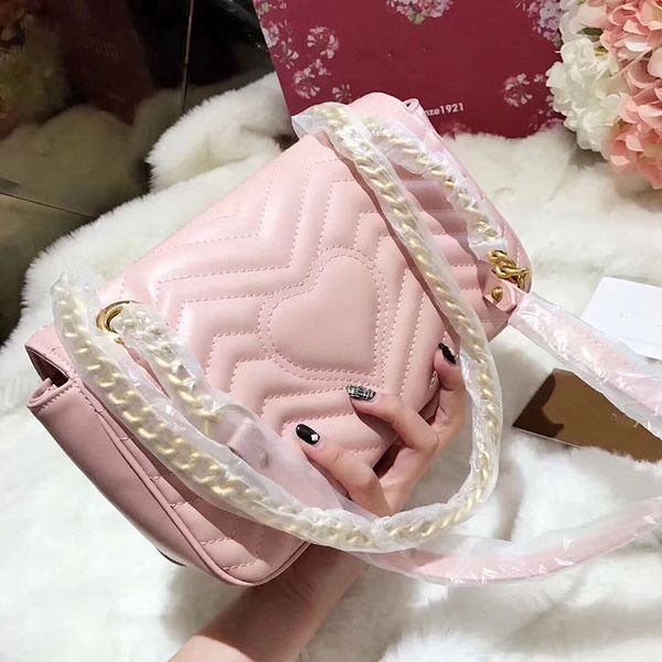 Marmont shoulder bags women luxury brand chain crossbody original bag fashion quilted heart leather handbags female famous designer purse