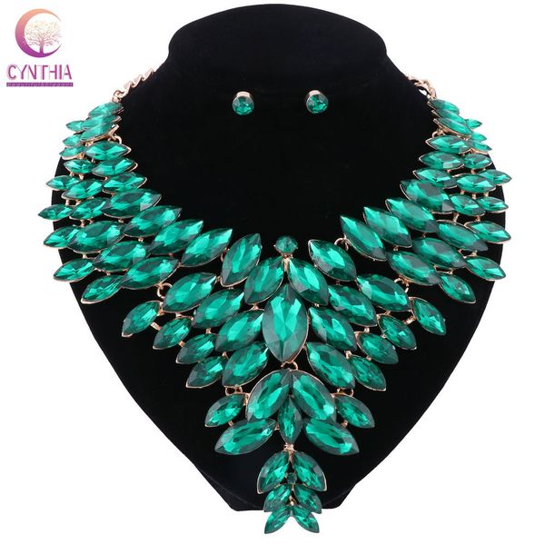 2020 new 6 colors crystal jewelry sets women necklace trendy with earrings for party boho statement necklace wedding, Black
2020 new 6 colors crystal jewelry sets women necklace trendy with earrings for party boho statement necklace wedding, Black