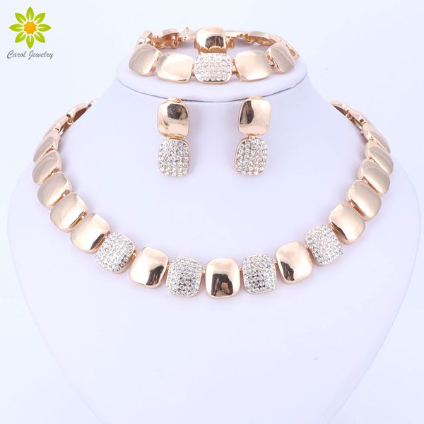 Dubai Gold Color Jewelry Sets Nigerian Wedding African Beads Crystal Bridal Jewellery Set Women Wedding Party
Dubai Gold Color Jewelry Sets Nigerian Wedding African Beads Crystal Bridal Jewellery Set Women Wedding Party