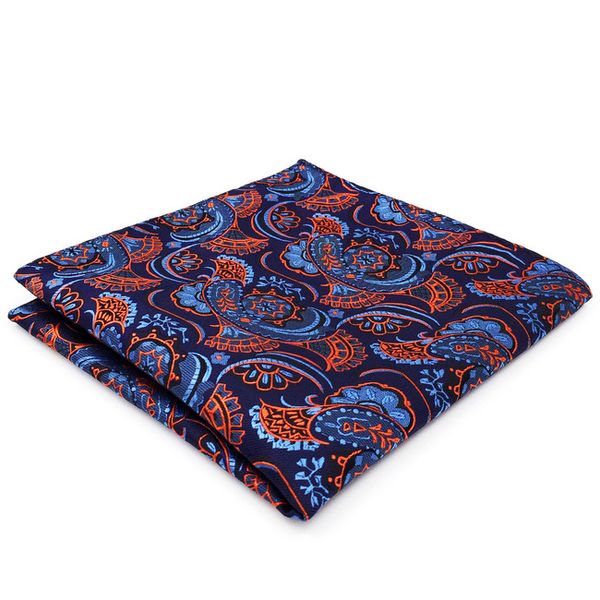 CH13 Navy Orange Abstract Paisley Silk Mens Pocket Square Fashion Wedding Hanky Classic Dress Accessory Handkerchief
CH13 Navy Orange Abstract Paisley Silk Mens Pocket Square Fashion Wedding Hanky Classic Dress Accessory Handkerchief