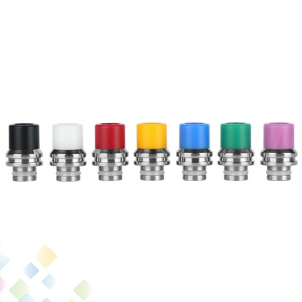 

POM Stainless Steel Drip Tip 510 wide bore Drip Tip Cat Drip Tip Colorful Mouthpiece fit 510 RDA Atomizers DHL Free