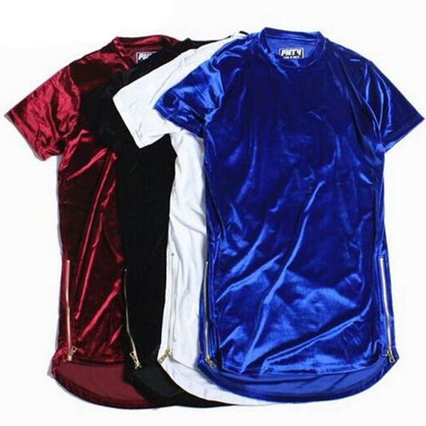 Fashion Hi-Street Men Extended Shirt Velour Mens Hip Hop Longline T Shirts Golden Side Zipper free shipping
Fashion Hi-Street Men Extended Shirt Velour Mens Hip Hop Longline T Shirts Golden Side Zipper free shipping