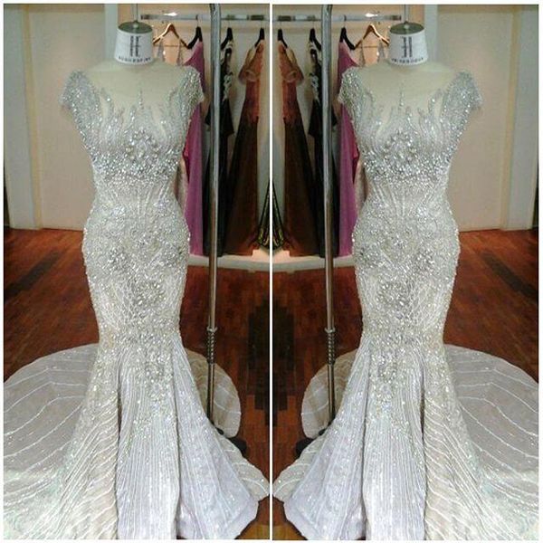 new 2017 amazing crystal bead sequins luxury evening dresses prom wear sweep train mermaid gorgeous evening gowns cap sleeve real image, Black
new 2017 amazing crystal bead sequins luxury evening dresses prom wear sweep train mermaid gorgeous evening gowns cap sleeve real image, Black