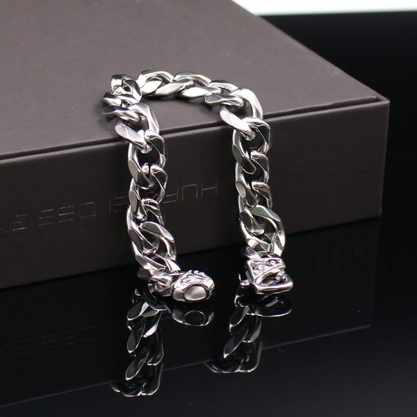 13mm curb bracelets mens stainless steel chain cuban link hip hop bracelet vintage 8-9.2inch ship free, Black
13mm curb bracelets mens stainless steel chain cuban link hip hop bracelet vintage 8-9.2inch ship free, Black