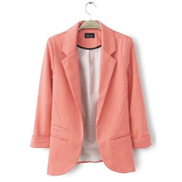 2019 fashion womens 3/4 sleeve candy color coat polyester blazer women casual suit jacket coat plus size s-2xl, White;black
2019 fashion womens 3/4 sleeve candy color coat polyester blazer women casual suit jacket coat plus size s-2xl, White;black