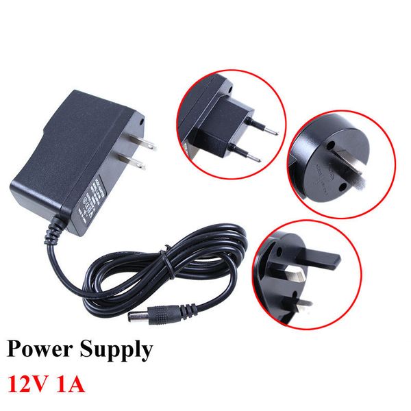 Umlight1688 Ac Dc Adapter Dc 12v 1a Ac 100-240v Converter Adapter Charger Power Converter Supply Us Eu Au Uk Plug Black Wholesale