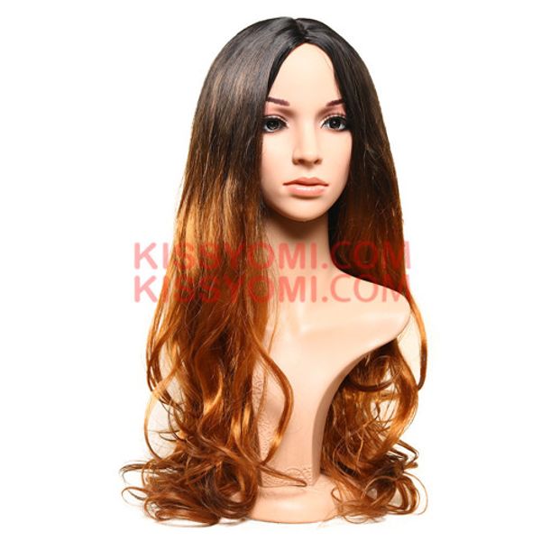 women synthetic wig capless long body wave medium side black ombre brown lolita drag party celebrity wig
women synthetic wig capless long body wave medium side black ombre brown lolita drag party celebrity wig