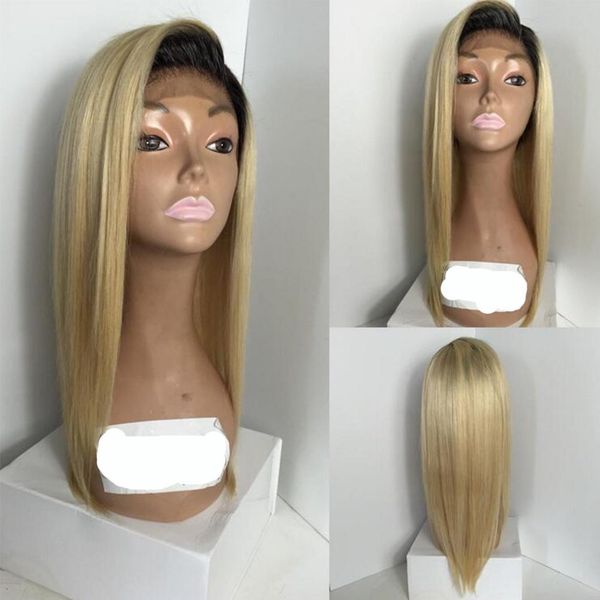 dark roots #1b 613 color blonde lace front wigs straight ombre blonde human hair wig with baby hair for black women, Black;brown
dark roots #1b 613 color blonde lace front wigs straight ombre blonde human hair wig with baby hair for black women, Black;brown