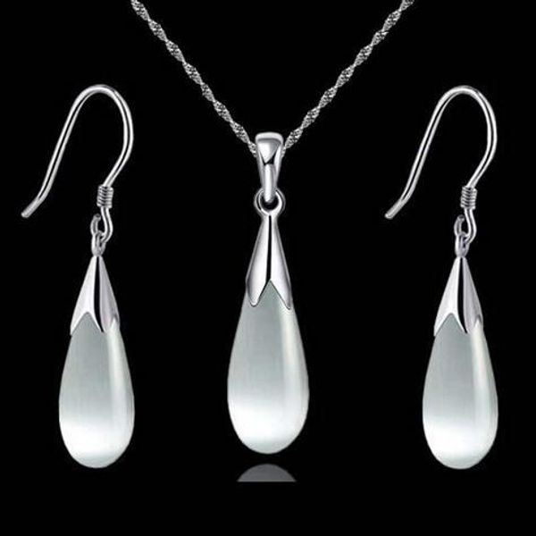 fashion ladies women 925 sterling silver necklace/earrings plating white gold opal jewelry sets 10sets ing
fashion ladies women 925 sterling silver necklace/earrings plating white gold opal jewelry sets 10sets ing