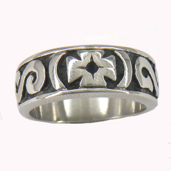 fanssteel stainless steel punk vintage mens or womens jewelry tribal flower cross band ring gift for brothers sisters 11w09, Silver
fanssteel stainless steel punk vintage mens or womens jewelry tribal flower cross band ring gift for brothers sisters 11w09, Silver