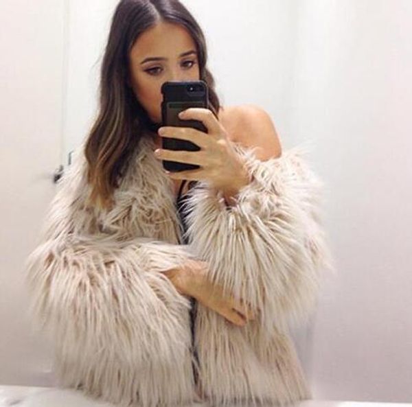 new women's faux fur coat winter jacket plus size faux fur jacket lady's female short outerwear coats c3090, Black
new women's faux fur coat winter jacket plus size faux fur jacket lady's female short outerwear coats c3090, Black