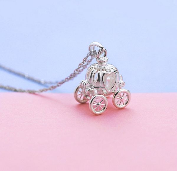 new s925 silver fashion korean dream pumpkin car pendant lock bone chain cinderella fine necklace series, Golden;silver
new s925 silver fashion korean dream pumpkin car pendant lock bone chain cinderella fine necklace series, Golden;silver