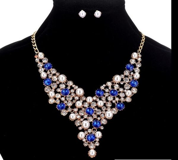 luxury earring and necklace pearl rhinestones crystal set for brides bridesmaid bling stone necklaces fashion party jewelry colorful set, Silver
luxury earring and necklace pearl rhinestones crystal set for brides bridesmaid bling stone necklaces fashion party jewelry colorful set, Silver