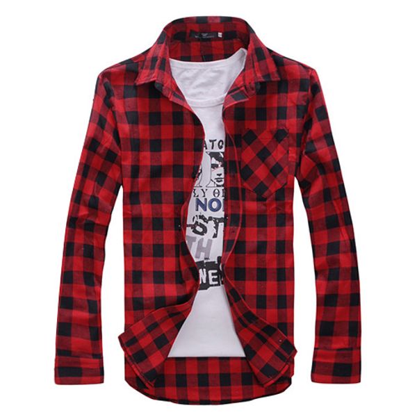 wholesale- men's cotton turn-down collar plaid double beasted full sleeves casual shirt 7gjr, White;black
wholesale- men's cotton turn-down collar plaid double beasted full sleeves casual shirt 7gjr, White;black