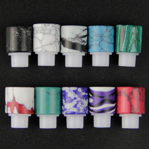 

510 Resin + Turquoise Drip Tip Beautiful Tophus Stone Wide Bore Mouthpiece for RDA RBA Atomizer Colorful DHL Free