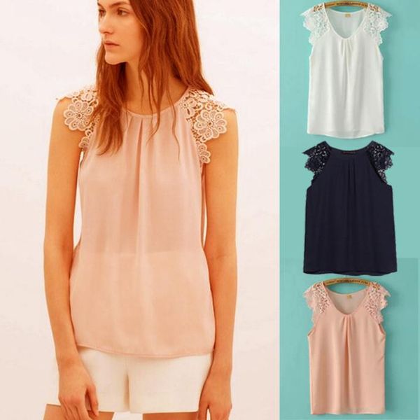 new arrival women's summer chiffon blouse fashion sleeveless lace shirt s l xl 2xl, White
new arrival women's summer chiffon blouse fashion sleeveless lace shirt s l xl 2xl, White