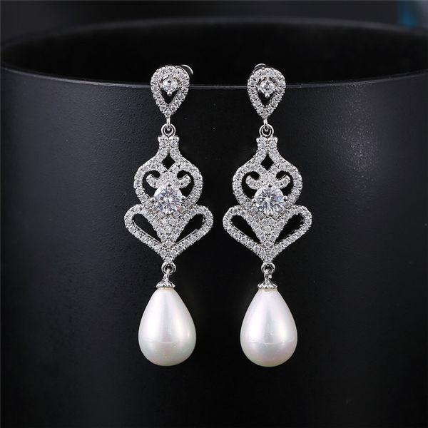 Vintage Wedding Bridal Earrings Teardrop Pearl Baroque Style Cubic Zirconia Post Earring Silver Gold Bridal Jewelry Wedding Earrings
Vintage Wedding Bridal Earrings Teardrop Pearl Baroque Style Cubic Zirconia Post Earring Silver Gold Bridal Jewelry Wedding Earrings