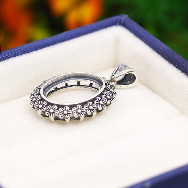 art deco flower 925 sterling silver 12x16mm oval cabochon semi mount pendant anituqe vintage jewelry setting
art deco flower 925 sterling silver 12x16mm oval cabochon semi mount pendant anituqe vintage jewelry setting