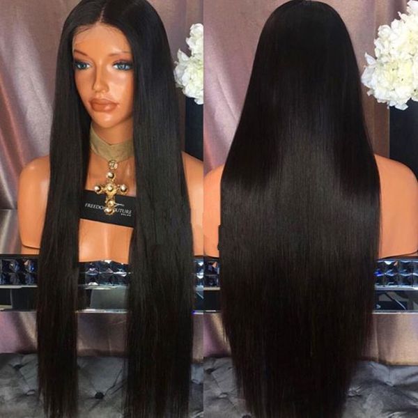 Top Qualityfast shipping Heat Resistant Fiber black/brown Long Natural Straight Black Synthetic middle part Lace Front wigs for Black Women
Top Qualityfast shipping Heat Resistant Fiber black/brown Long Natural Straight Black Synthetic middle part Lace Front wigs for Black Women