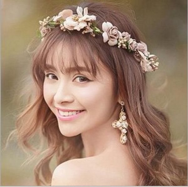wedding wreath bridal garland headband flower crown hair wreath halo with adjustable ribbon for wedding festivals bridal hair accessories, Slivery;golden
wedding wreath bridal garland headband flower crown hair wreath halo with adjustable ribbon for wedding festivals bridal hair accessories, Slivery;golden