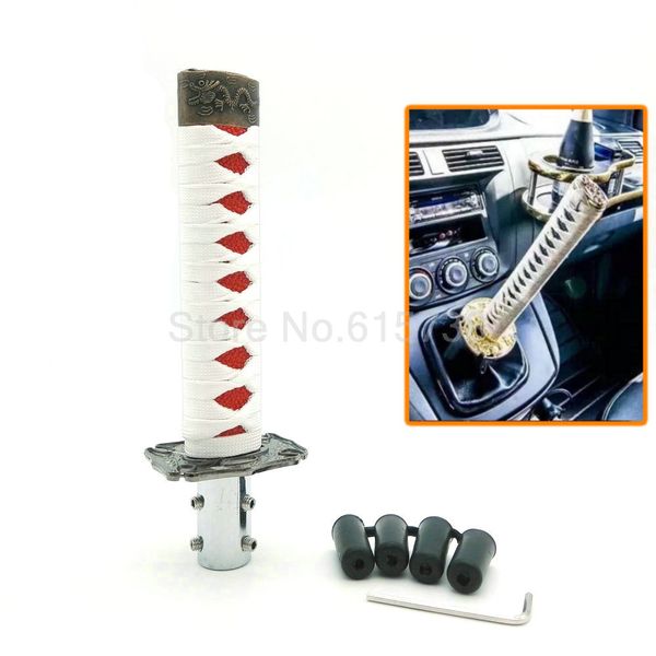 red white 150mm jdm katana samurai sword shift knob shifter with adapters fit most cars
red white 150mm jdm katana samurai sword shift knob shifter with adapters fit most cars