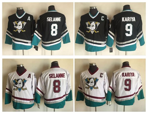 2017 youth kids ccm mighty ducks ice hockey jerseys 9 paul kariya 8 teemu selanne white black boys authentic retro jerseys, Black;red
2017 youth kids ccm mighty ducks ice hockey jerseys 9 paul kariya 8 teemu selanne white black boys authentic retro jerseys, Black;red